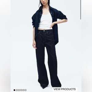 H&M Ava Ultra High Rise Wide Leg Jeans 8